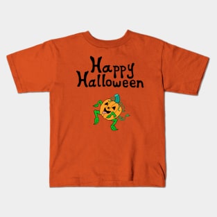Jack-O-Lantern Pumpkin Puppy Kids T-Shirt